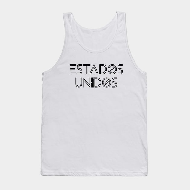 United States In Spanish Tank Top by SpaceManSpaceLand